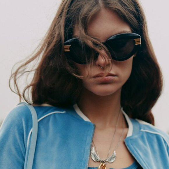 Palm Angels PERI10F MIRACLE 2507 Cat Eye Sunglasses - Red/Dark Grey - Picture 2 of 10